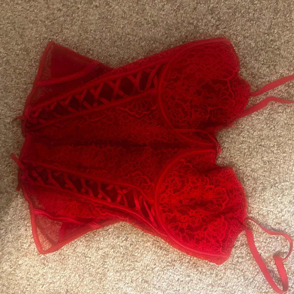 Victoria's Secret Red Lace Bra